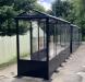 5 Bay Harrogate bus shelter - Double front entry with solid lower panels